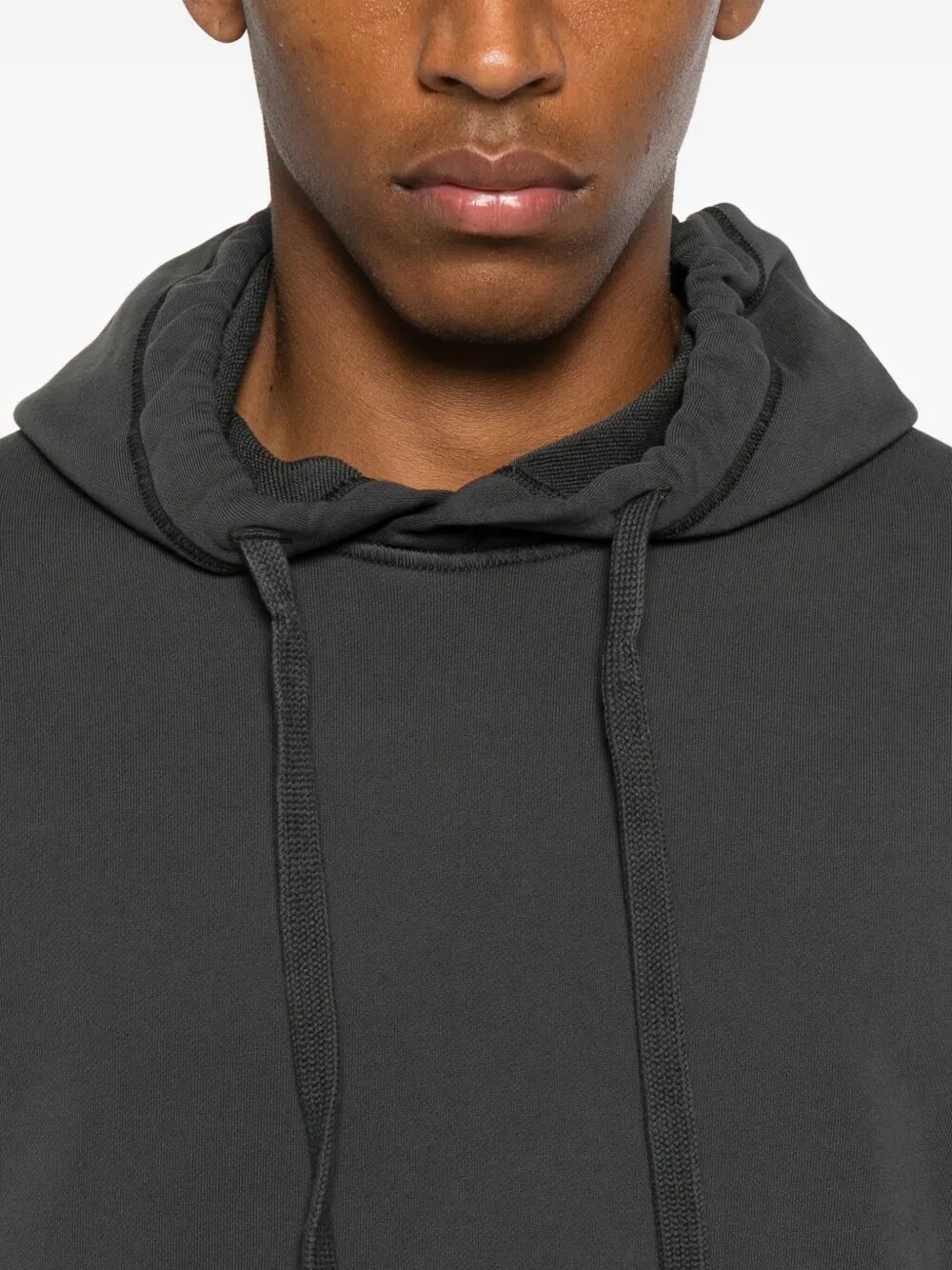 STONE ISLAND-logo-patch hoodie-