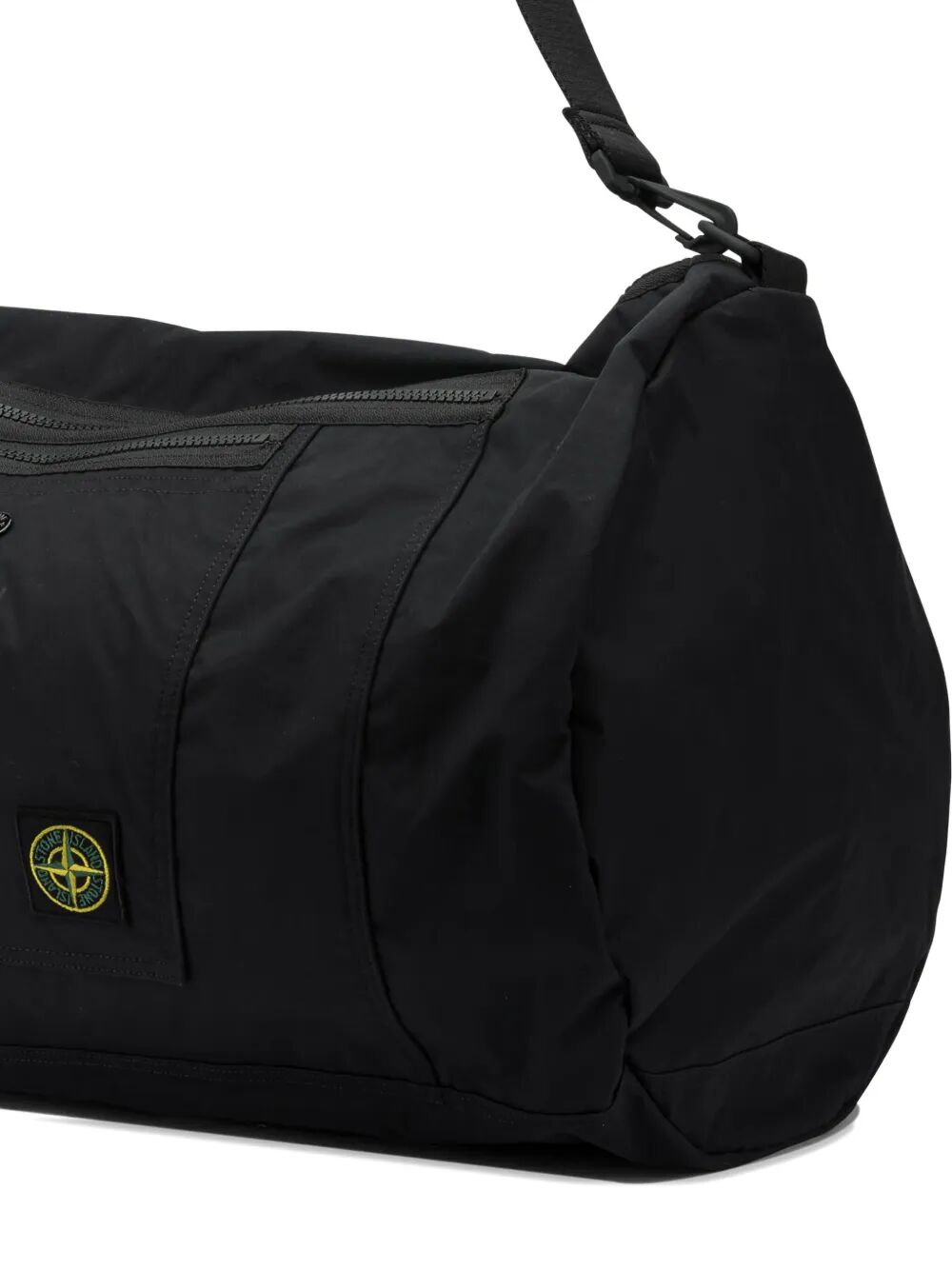 STONE ISLAND-logo-patch messenger bag-