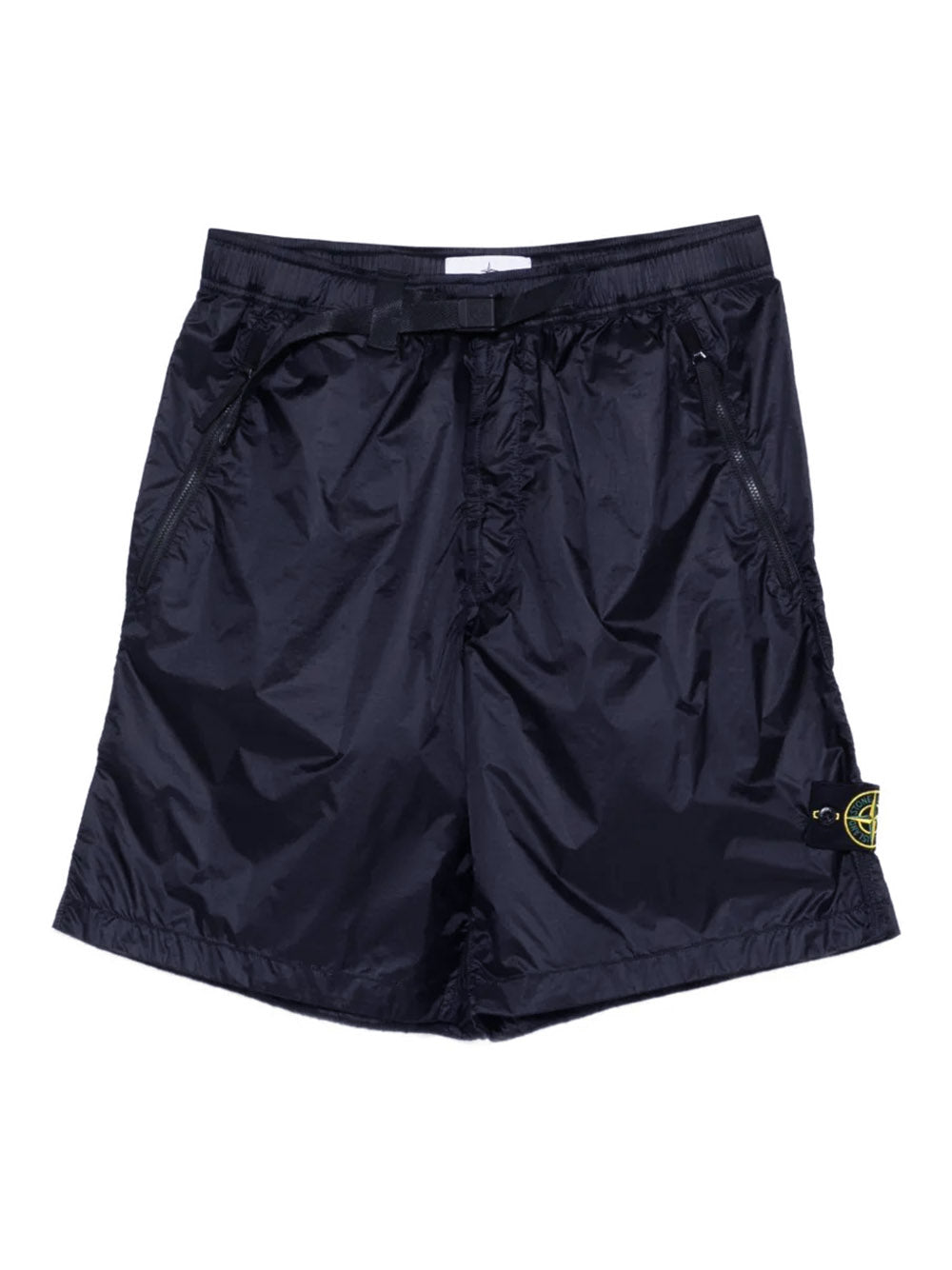 STONE ISLAND-logo-patch shorts-