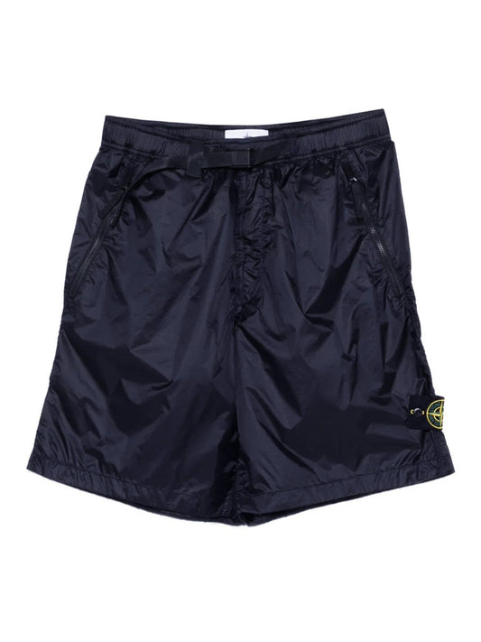 STONE ISLAND-logo-patch shorts-