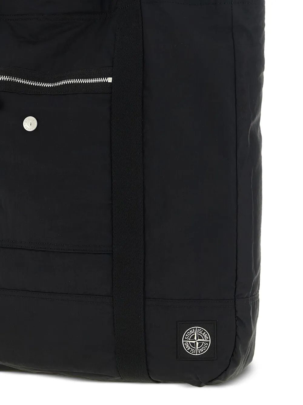 STONE ISLAND-logo-patch tote bag-