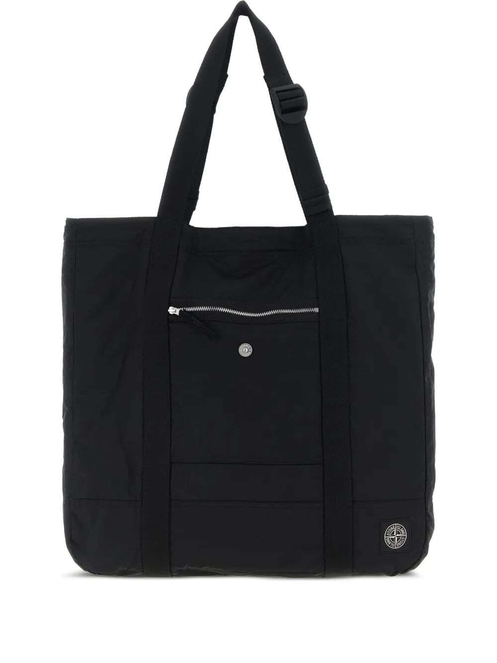 STONE ISLAND-logo-patch tote bag-