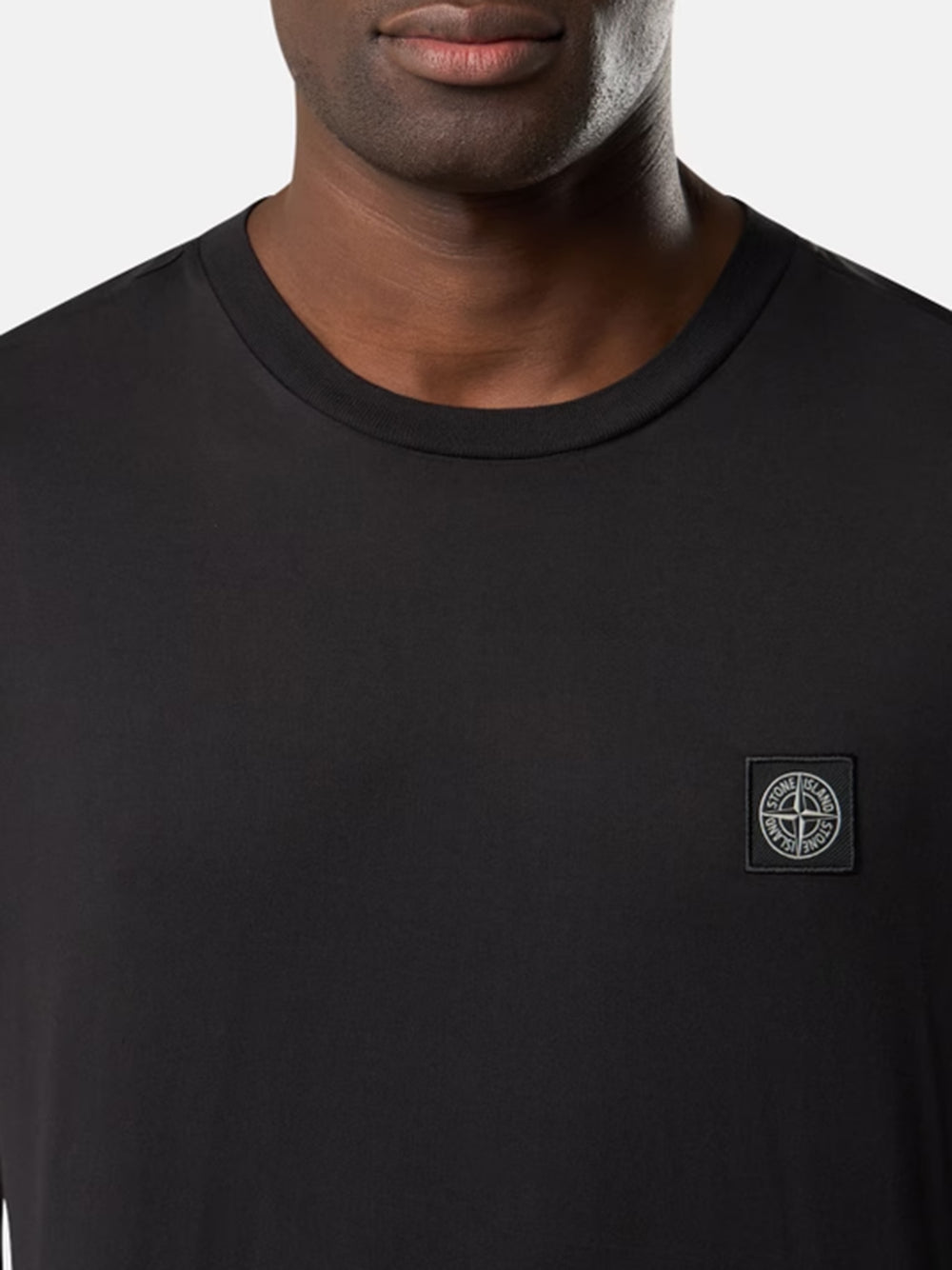 STONE ISLAND-long-sleeved T-shirt with Compass patch-