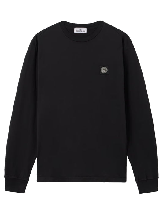 STONE ISLAND-long-sleeved T-shirt with Compass patch-