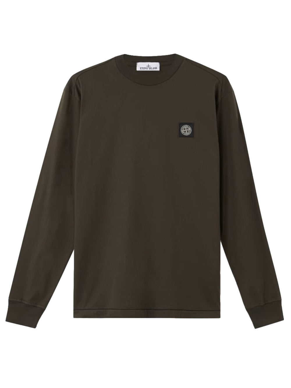 STONE ISLAND-long-sleeved T-shirt with Compass patch-