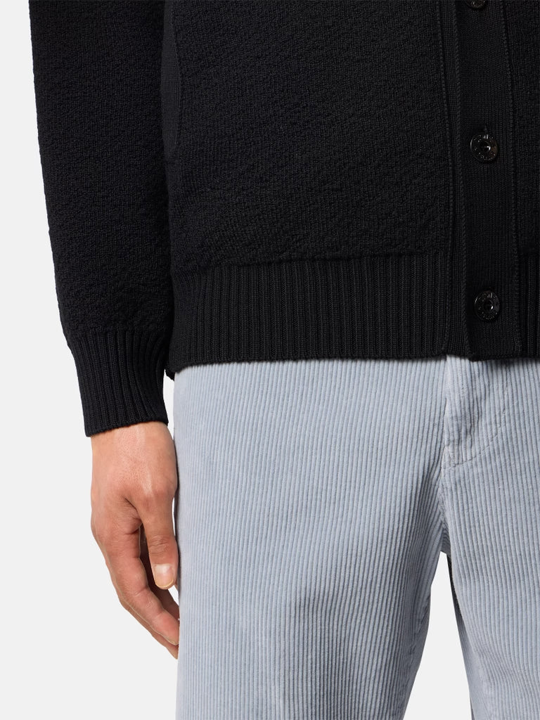 STONE ISLAND-Loose-fit cardigan with V-neck and pockets-
