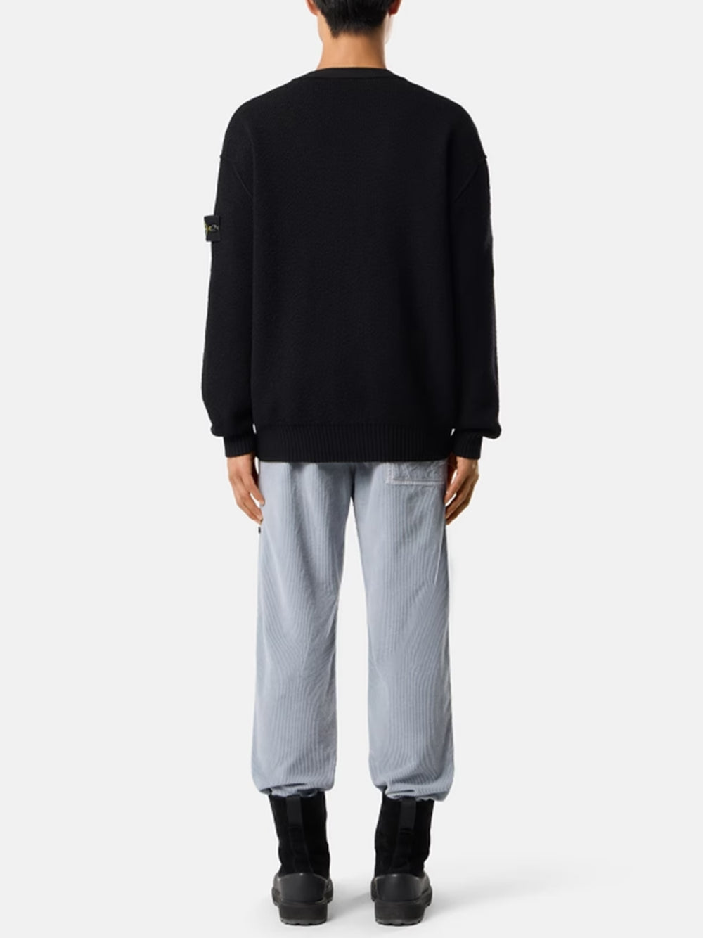 STONE ISLAND-Loose-fit cardigan with V-neck and pockets-