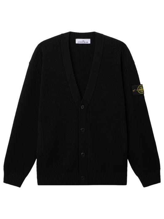 STONE ISLAND-Loose-fit cardigan with V-neck and pockets-