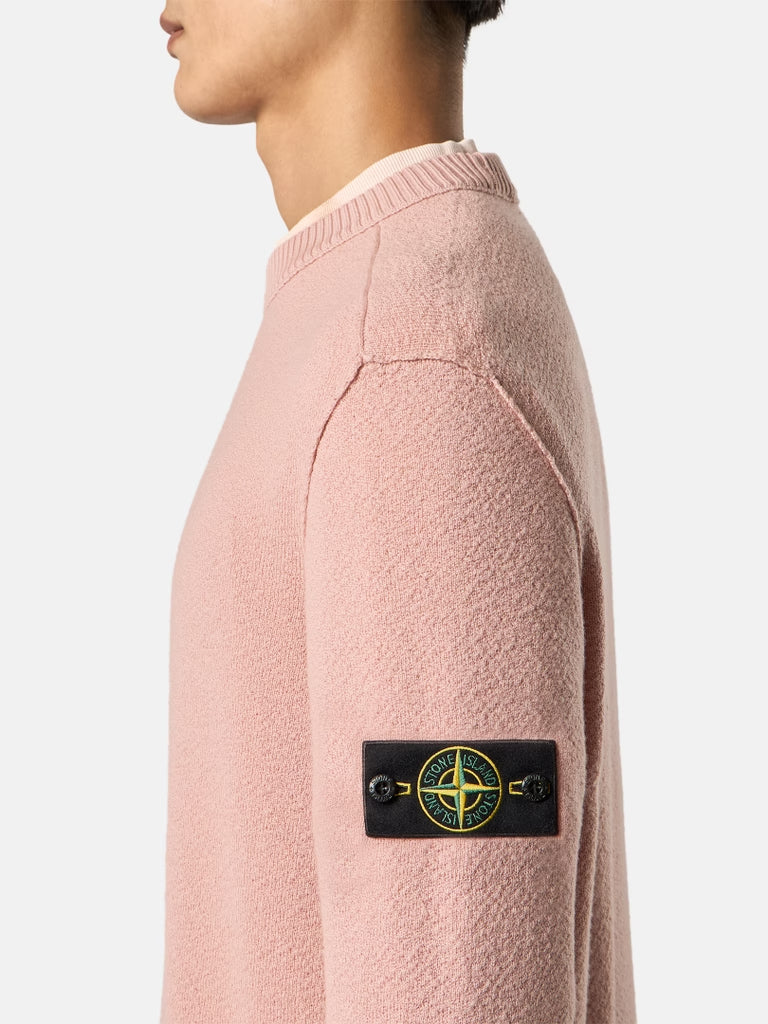 STONE ISLAND-Loose-fit crew neck sweater with ribbed trim-