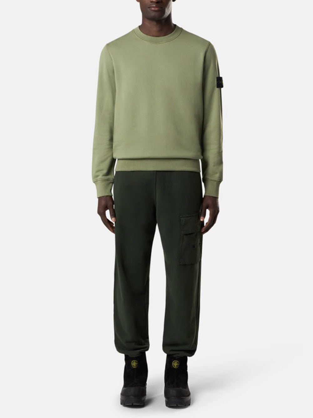 STONE ISLAND-ORGANIC COTTON FLEECE-