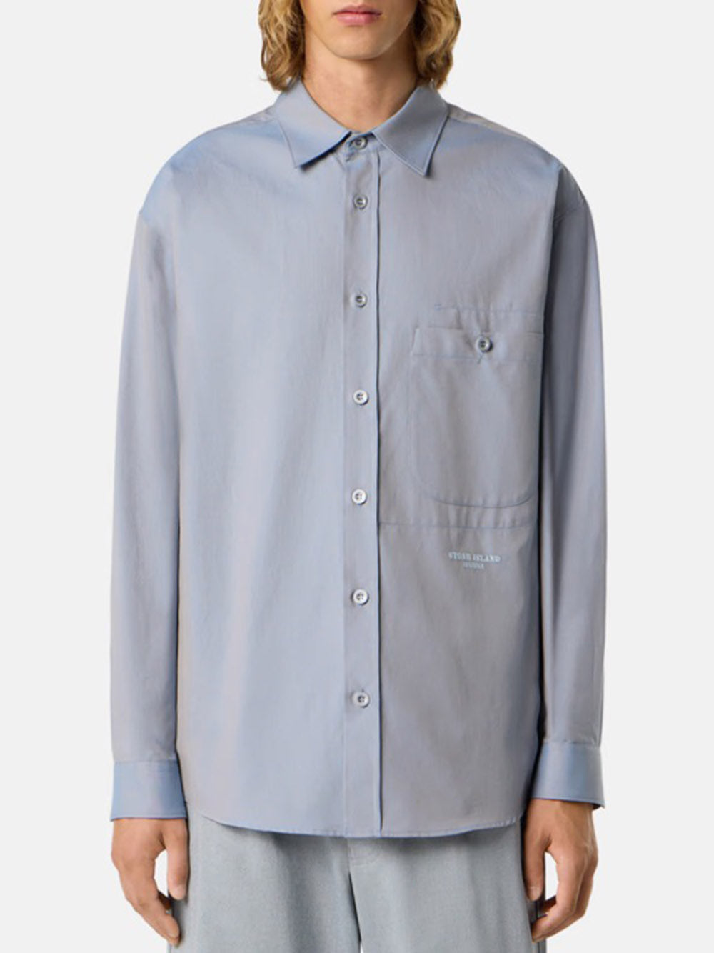 STONE ISLAND-ORGANIC OXFORD COTTON_STONE ISLAND MARINA-