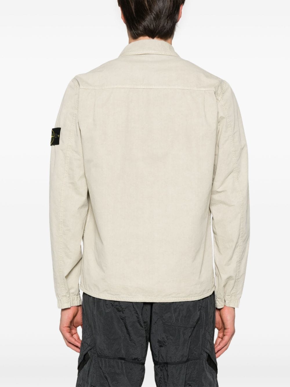 Stone island denim orders overshirt