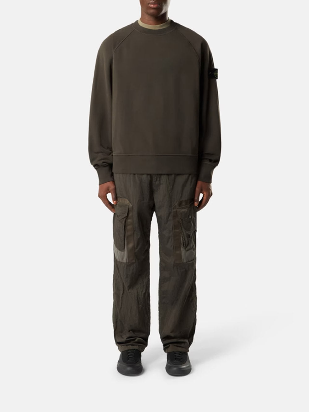 STONE ISLAND-Oversized crewneck sweatshirt-