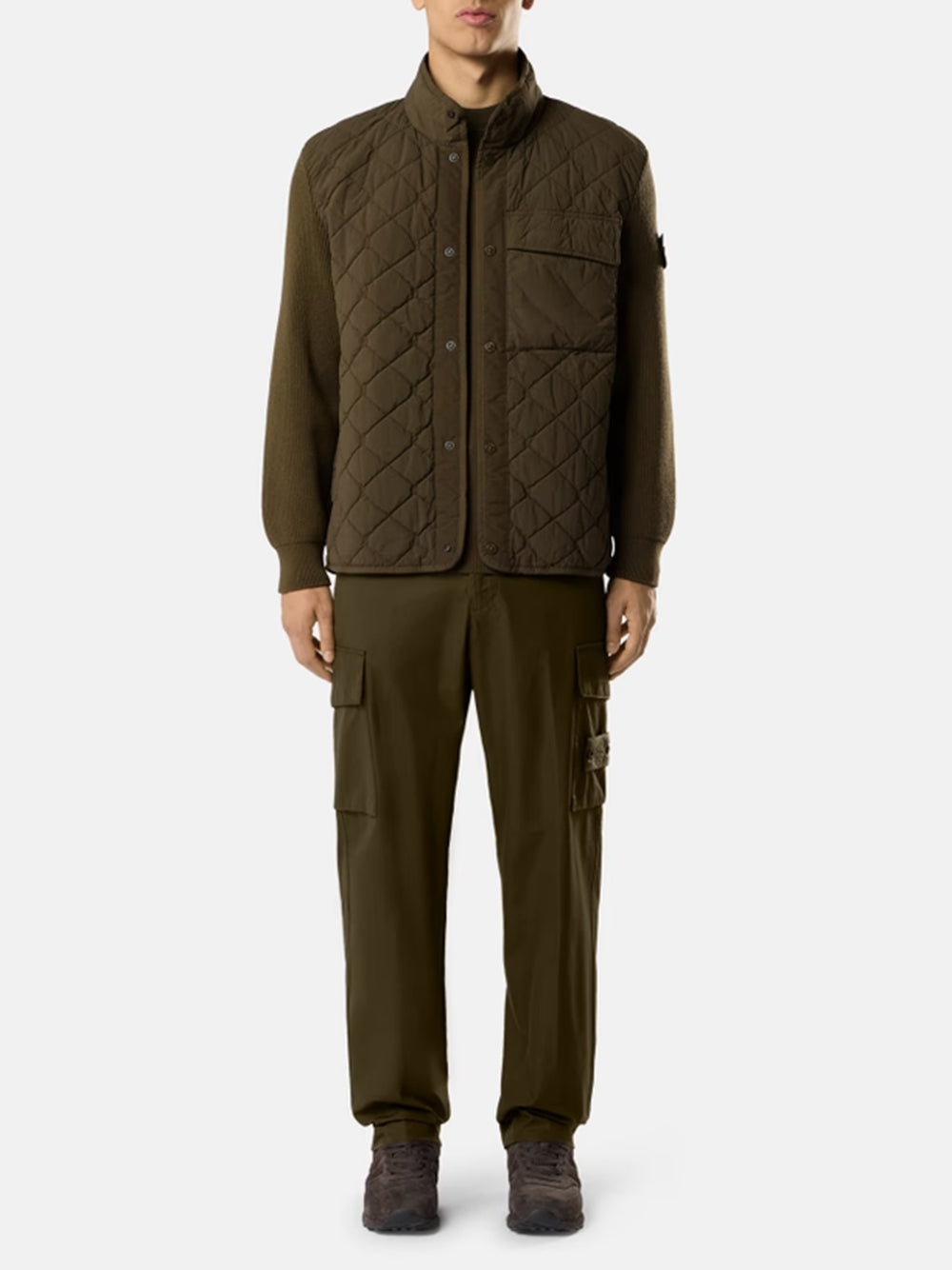 Padded jacket with anti-drop finish