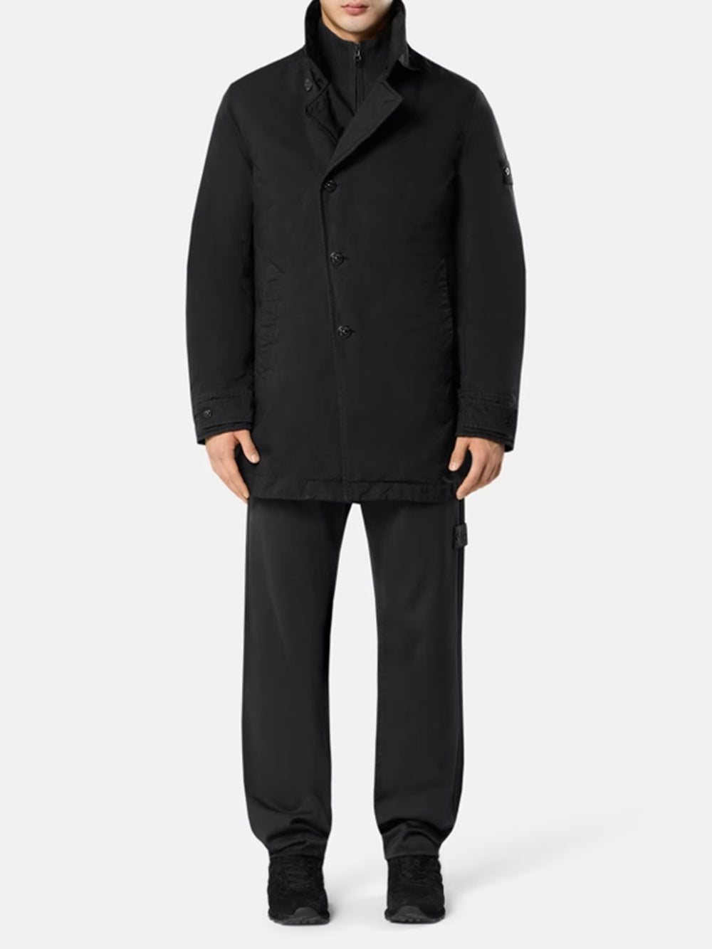 STONE ISLAND-Padded pea coat with anti-drop-