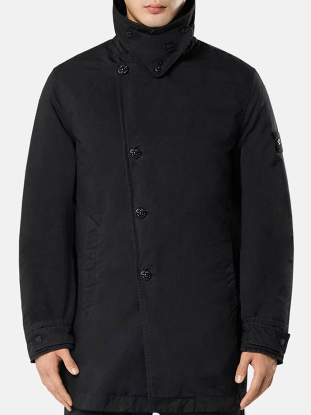 STONE ISLAND-Padded pea coat with anti-drop-