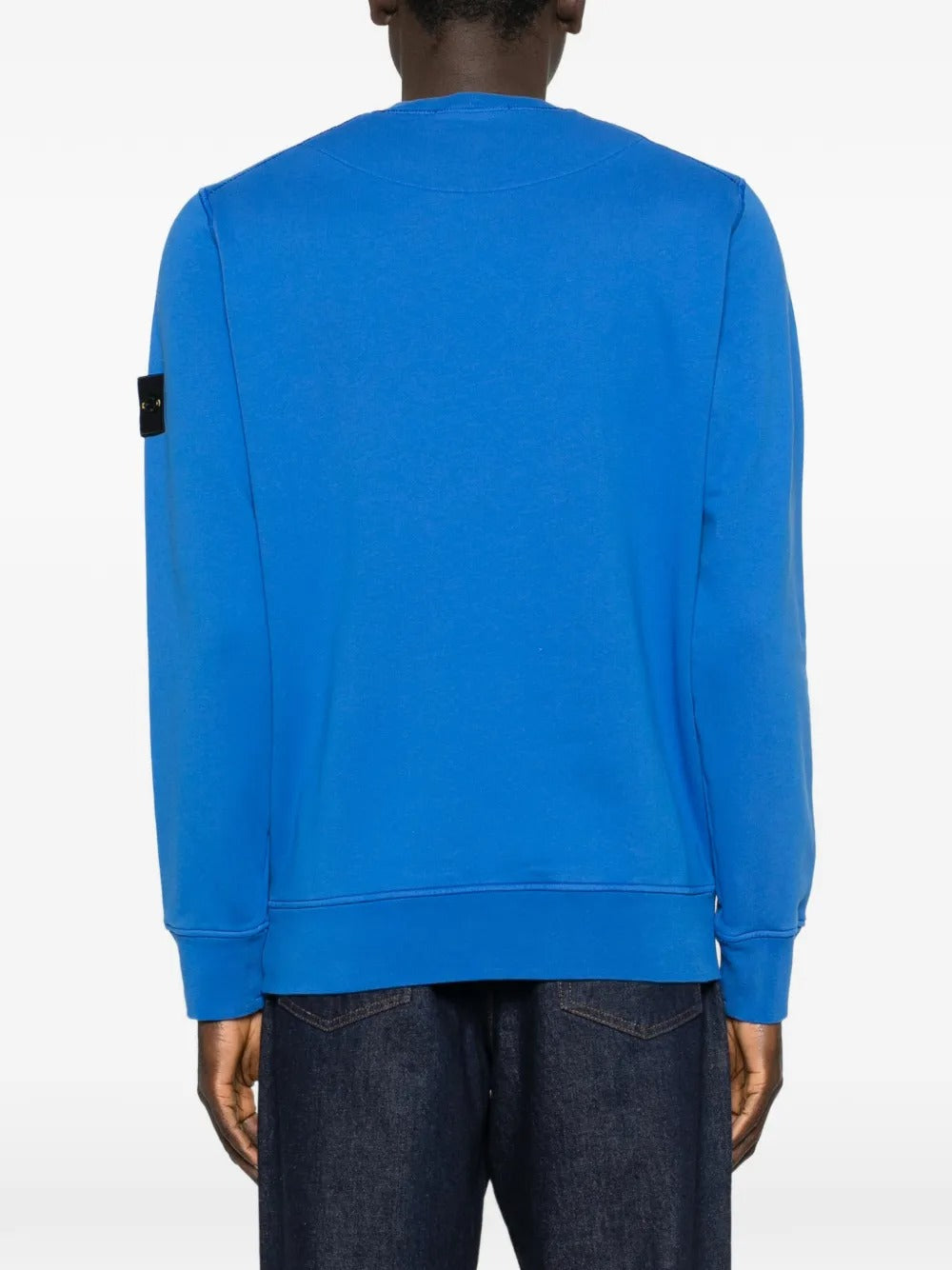 STONE ISLAND-patch crew neck sweatshirt-