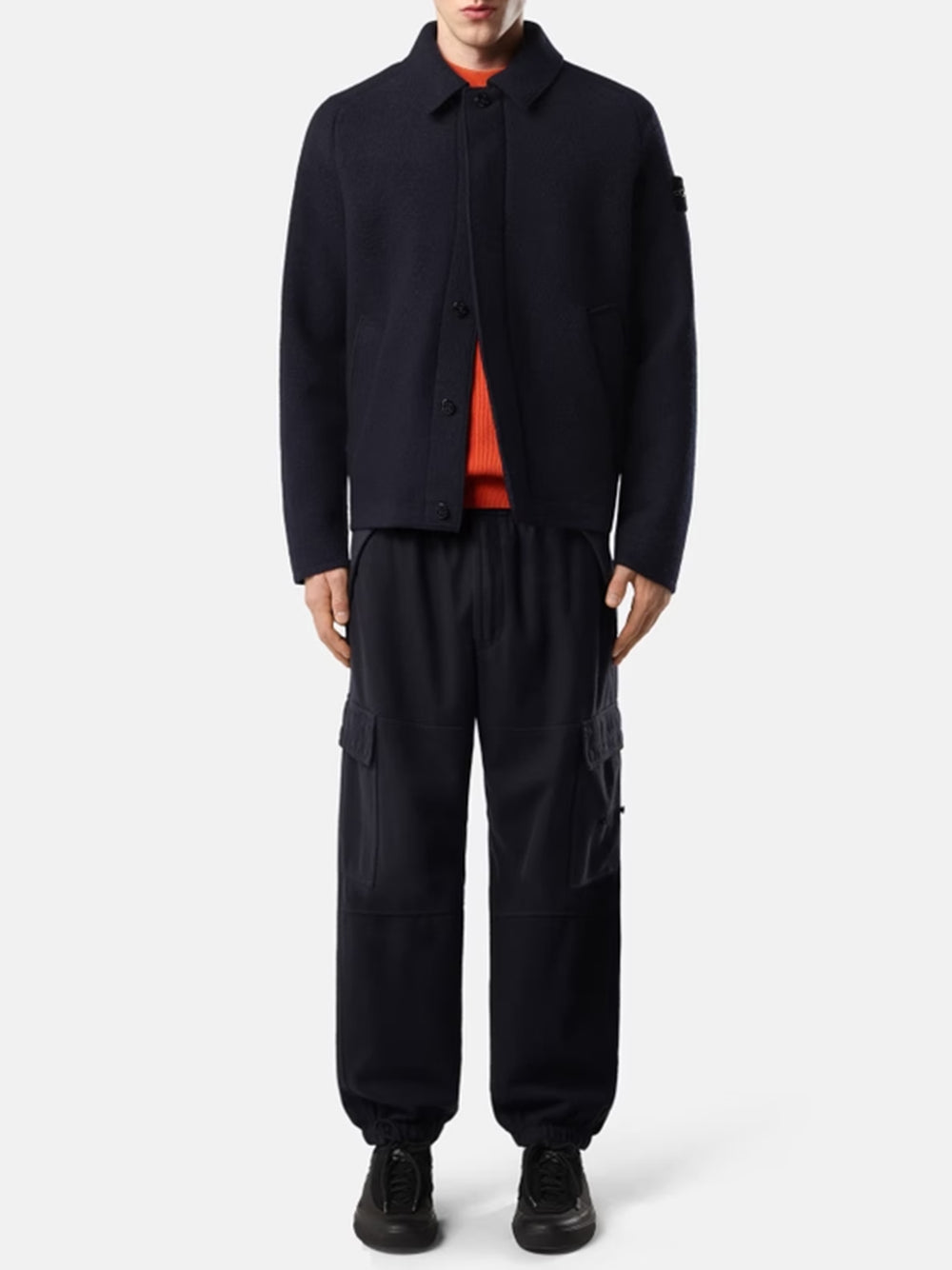 STONE ISLAND-Regular fit cardigan with raglan sleeves-