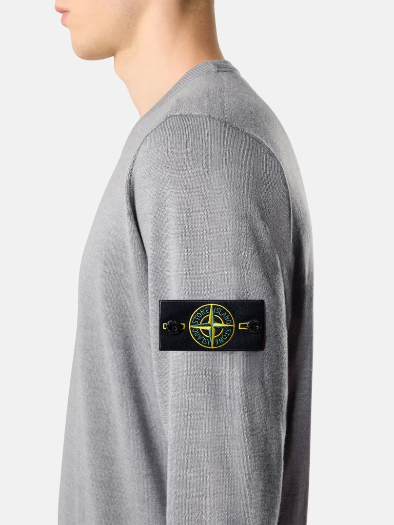 STONE ISLAND-Regular fit crew neck sweater-