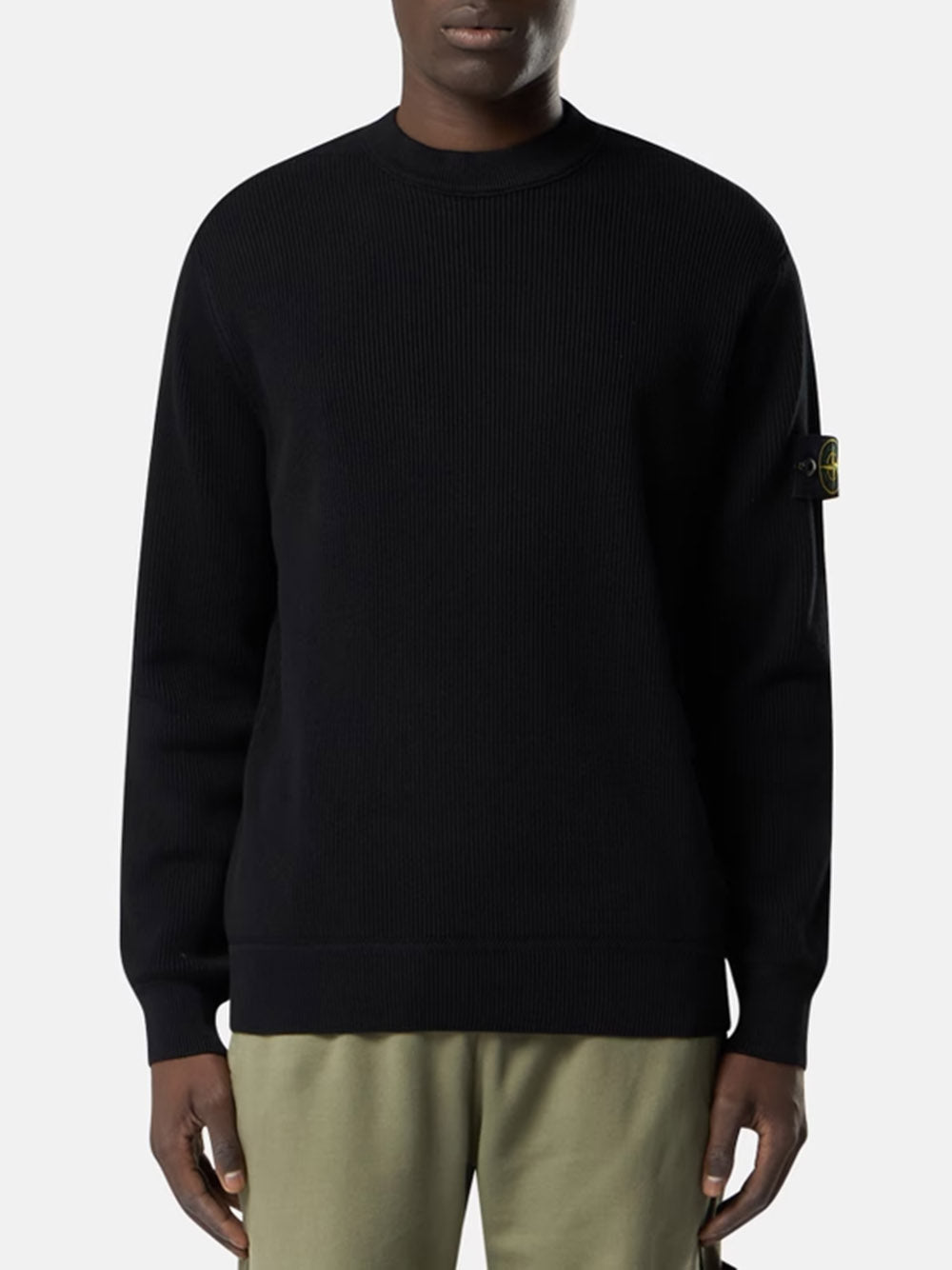 STONE ISLAND-Regular fit crew neck sweater-