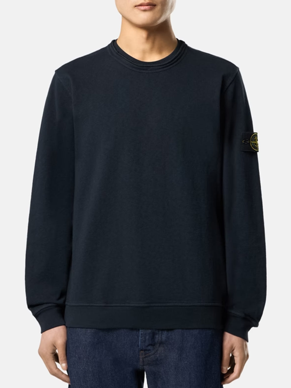 STONE ISLAND-Regular fit crew neck sweatshirt-