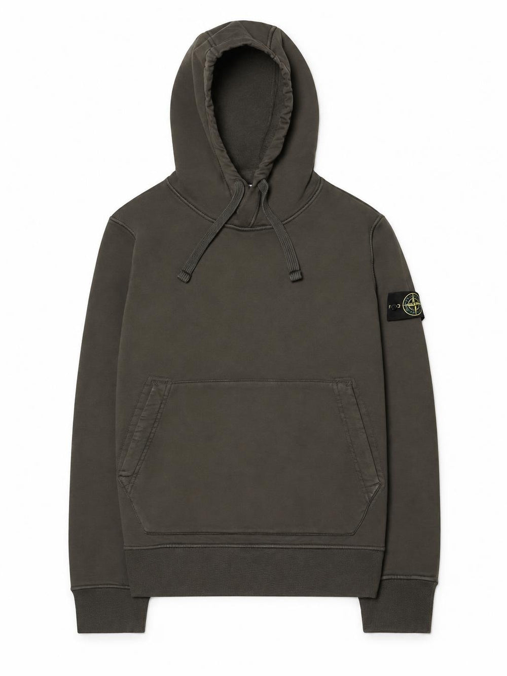STONE ISLAND-Regular fit hooded sweatshirt-