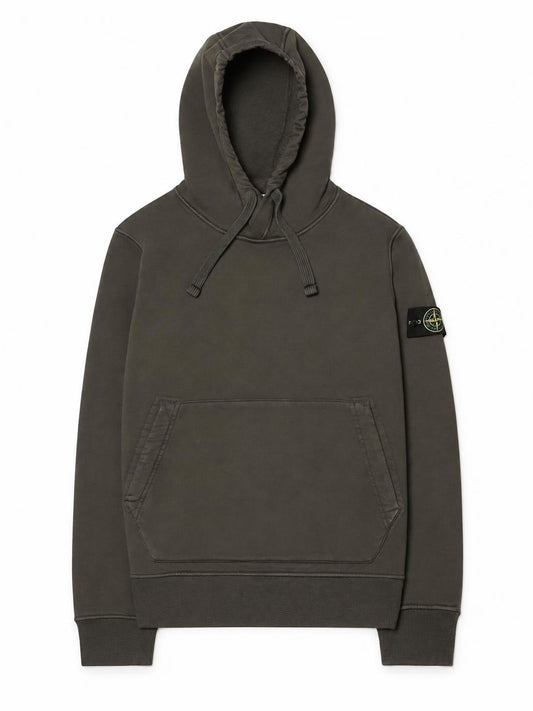 STONE ISLAND-Regular fit hooded sweatshirt-