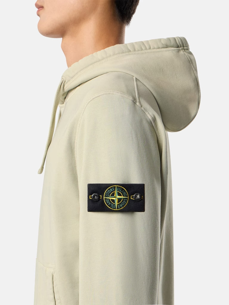 STONE ISLAND-Regular fit hooded sweatshirt-