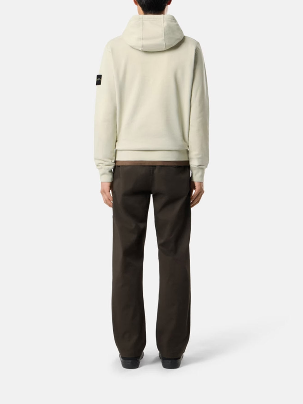 STONE ISLAND-Regular fit hooded sweatshirt-