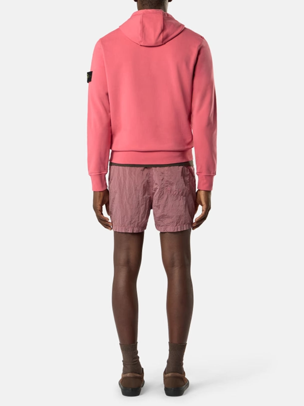 STONE ISLAND-Regular fit hooded sweatshirt with kangaroo pocket-