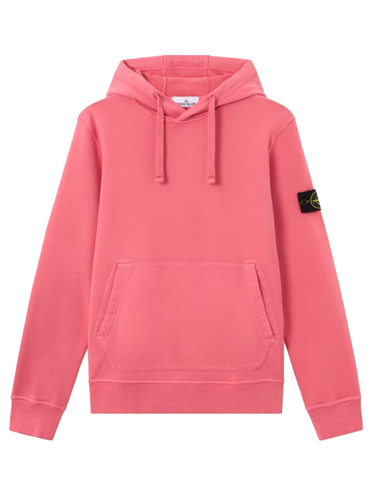 STONE ISLAND-Regular fit hooded sweatshirt with kangaroo pocket-