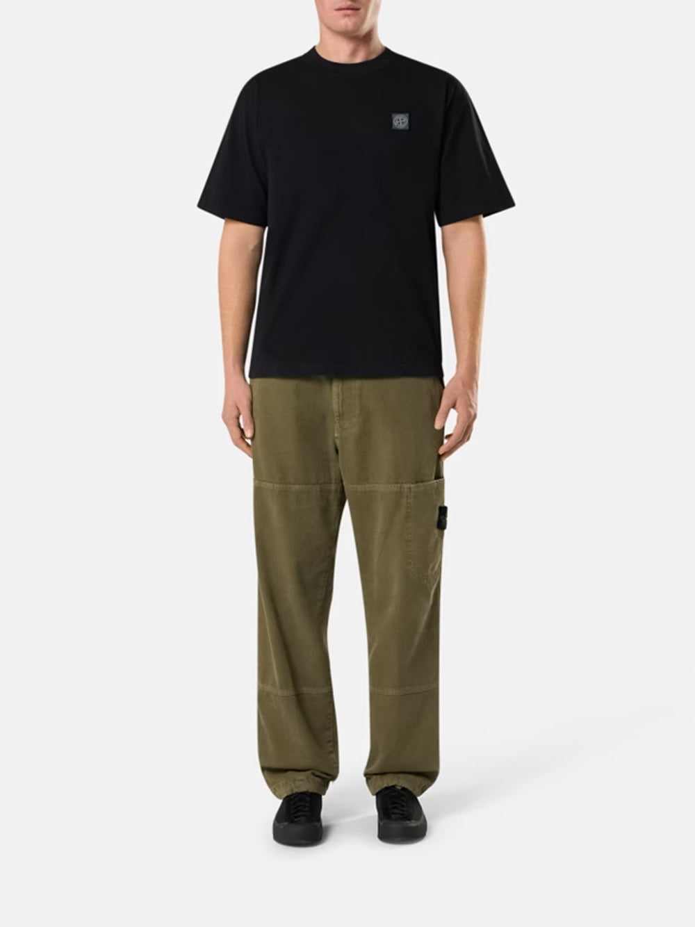 STONE ISLAND-Regular fit T-shirt with Compass patch-