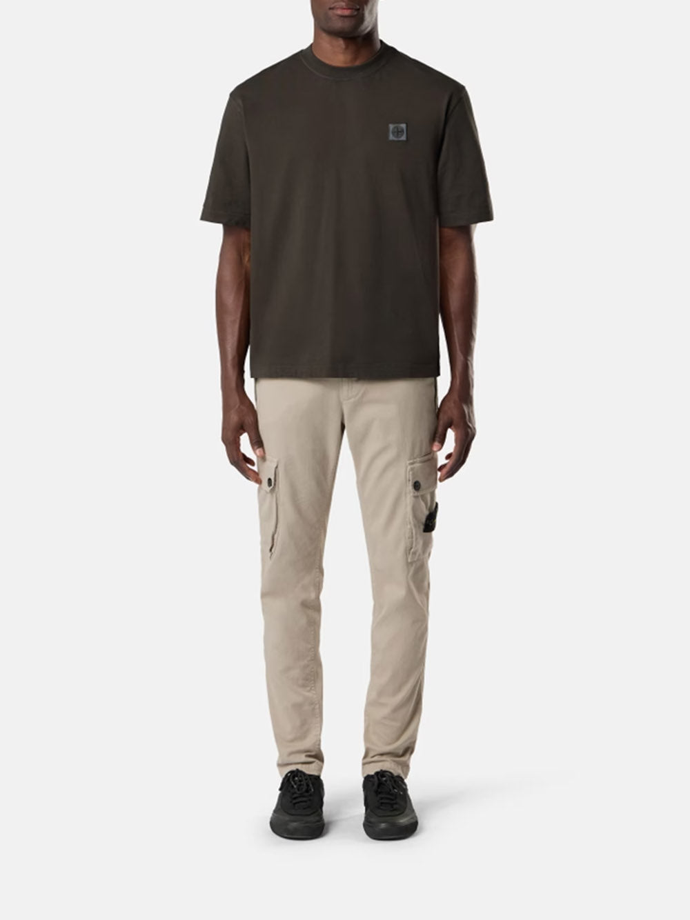STONE ISLAND-Regular fit T-shirt with Compass patch-