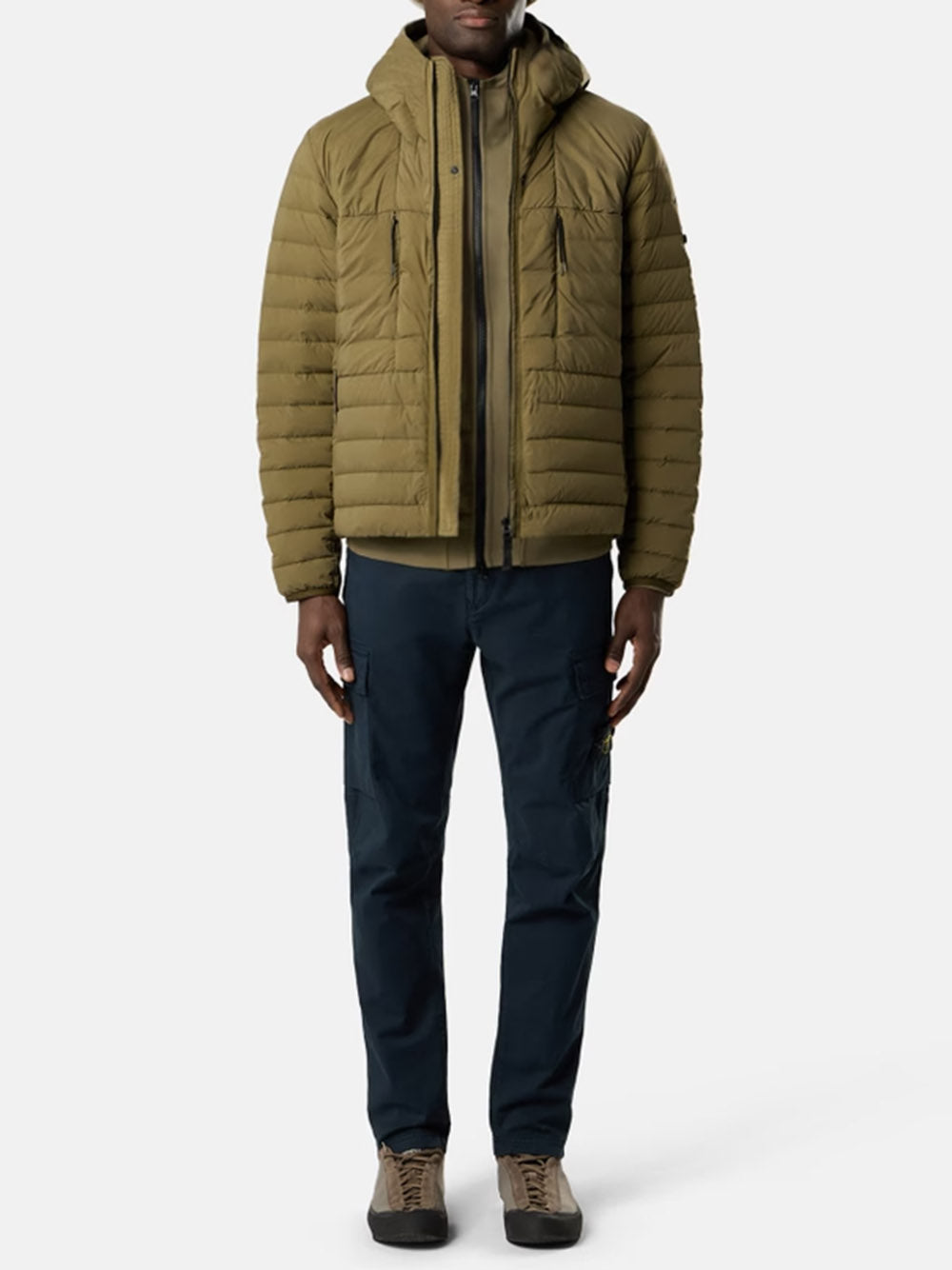 STONE ISLAND-Regular fit tapered cargo trousers-