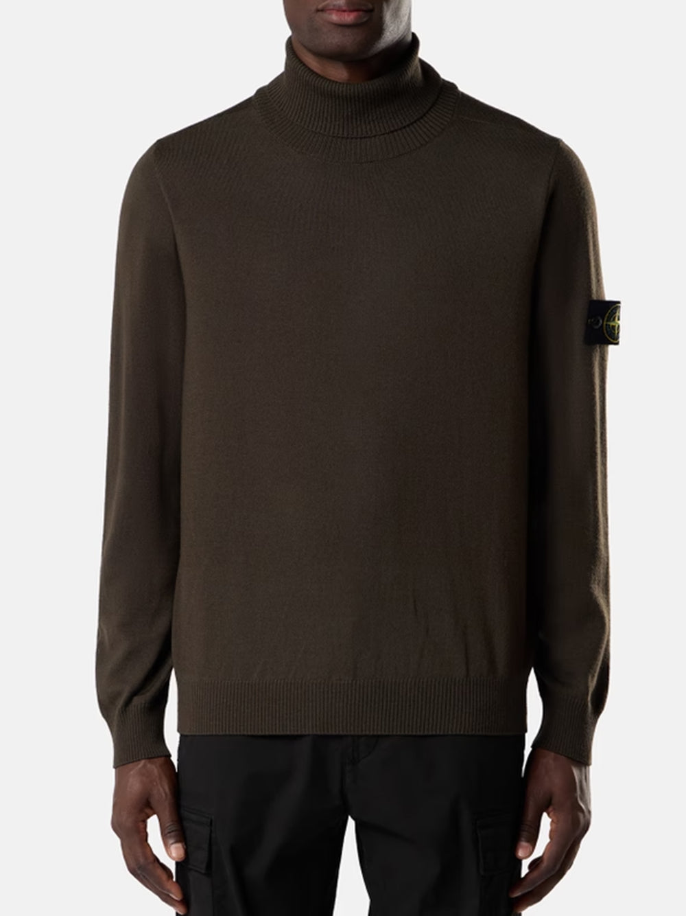STONE ISLAND-Regular fit turtleneck sweater-