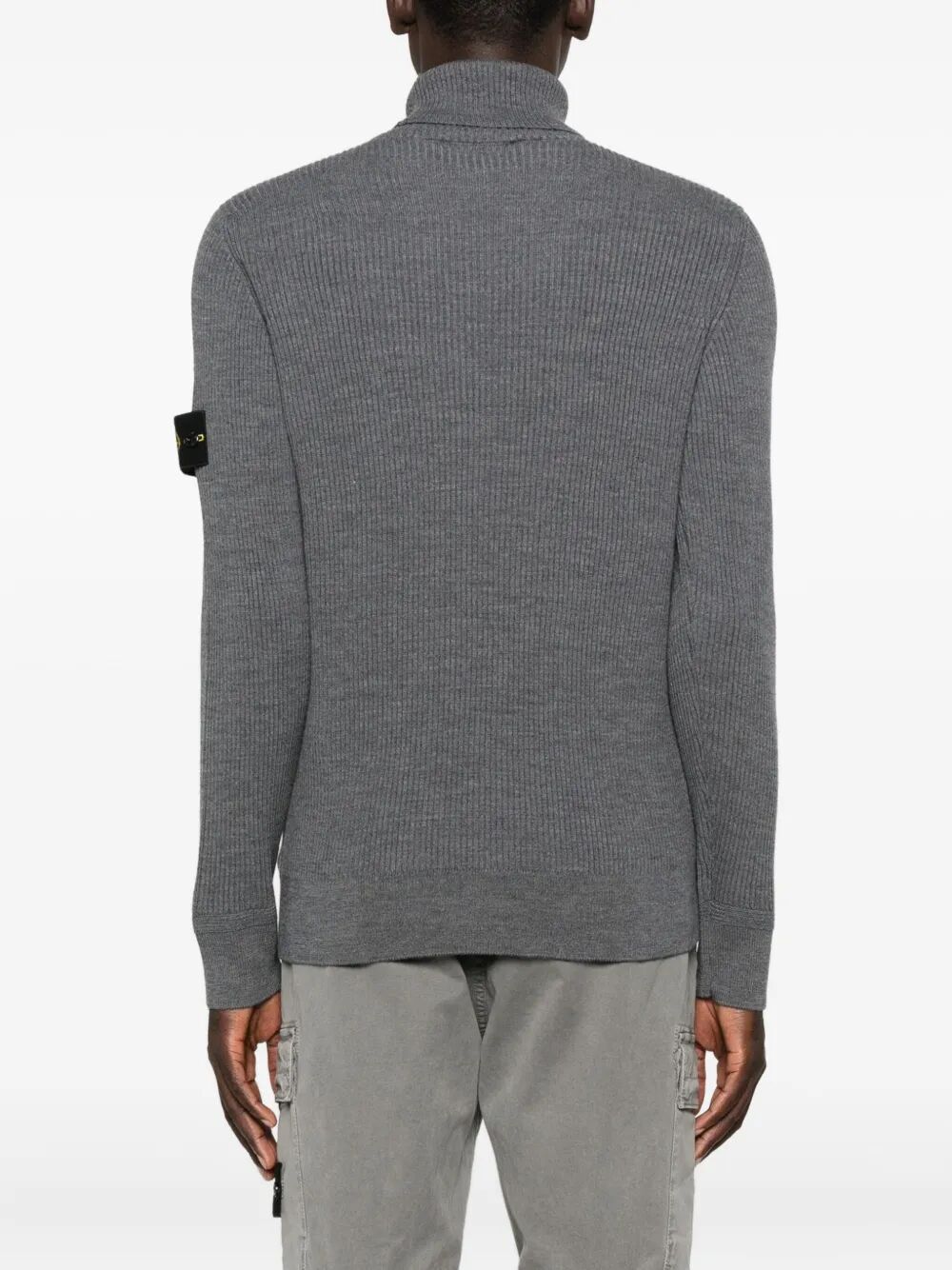 STONE ISLAND-ribbed turtle-neck sweater-