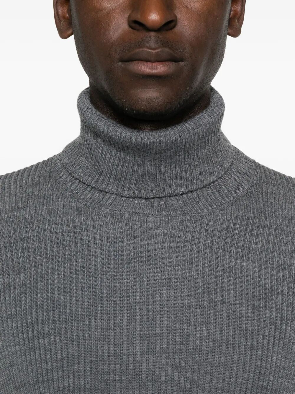 STONE ISLAND-ribbed turtle-neck sweater-