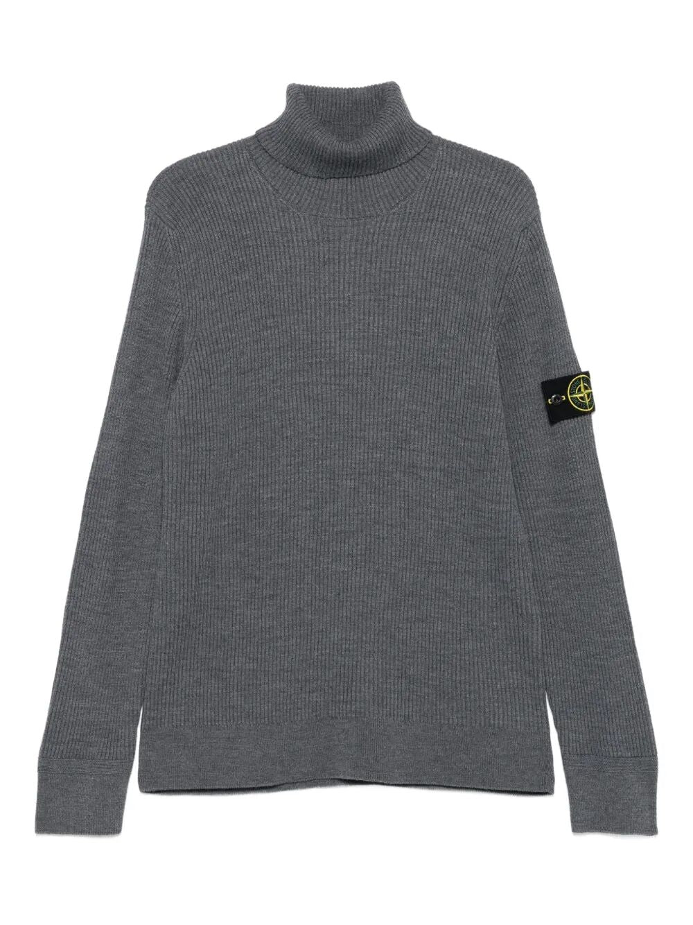 STONE ISLAND-ribbed turtle-neck sweater-