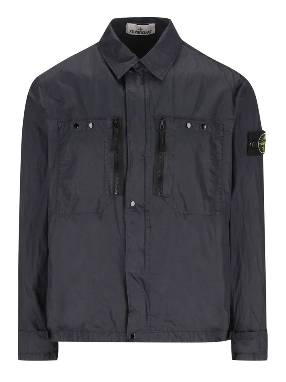 STONE ISLAND-Stone Island Utility Jacket with Zippered Pockets-