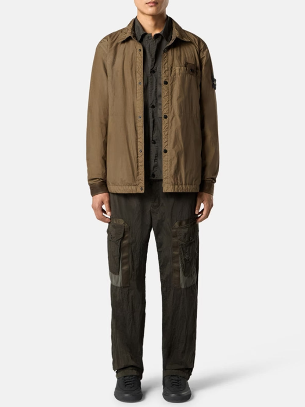 STONE ISLAND-Windproof padded coach jacket with anti-drop-