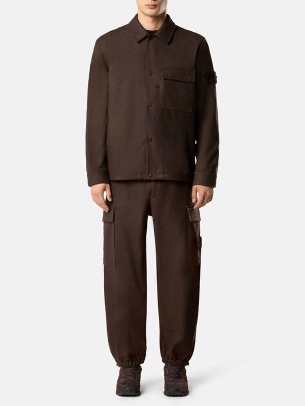 STONE ISLAND-WOOL NYLON FLANNEL_STONE ISLAND GHOST-