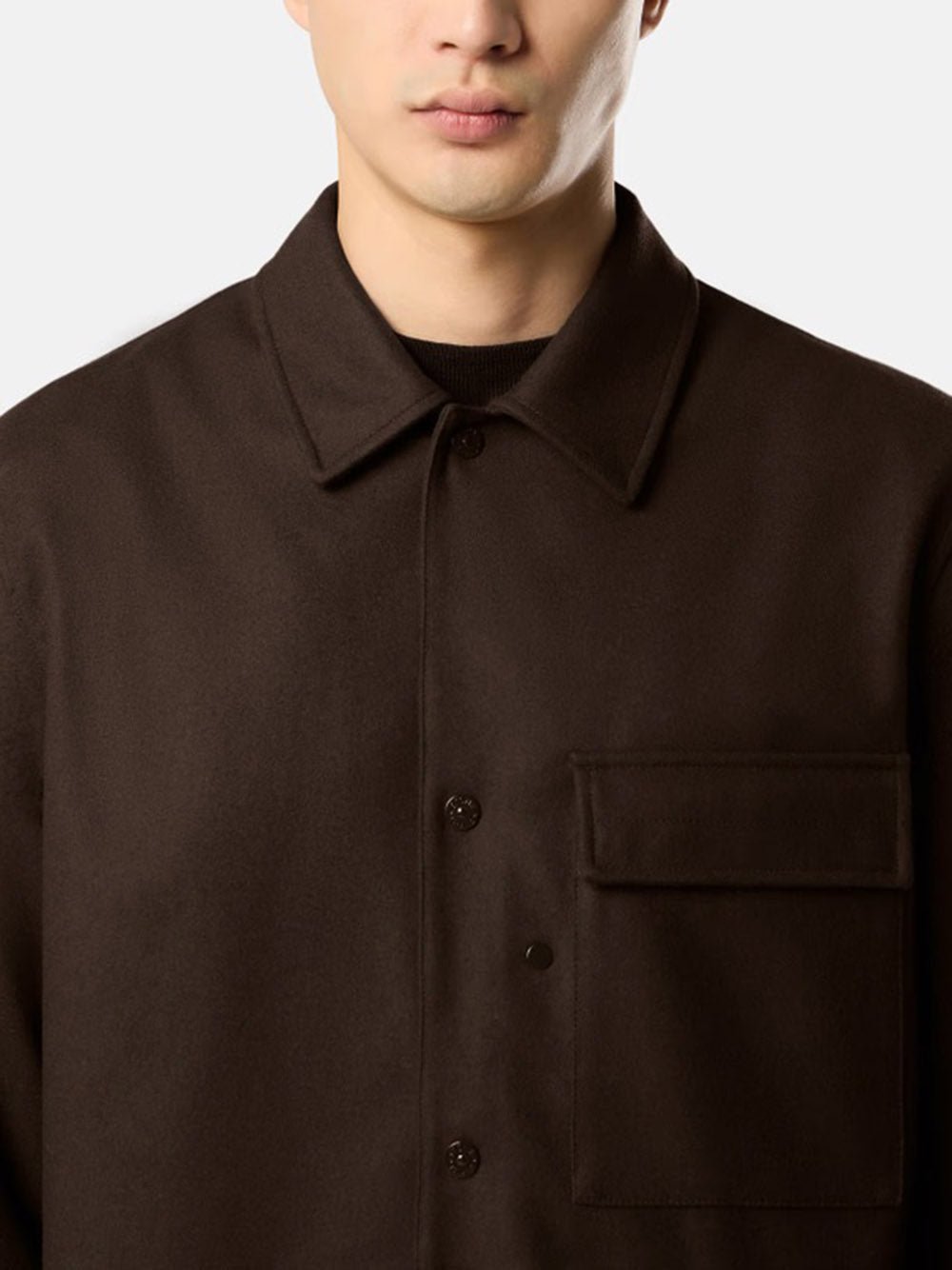 STONE ISLAND-WOOL NYLON FLANNEL_STONE ISLAND GHOST-