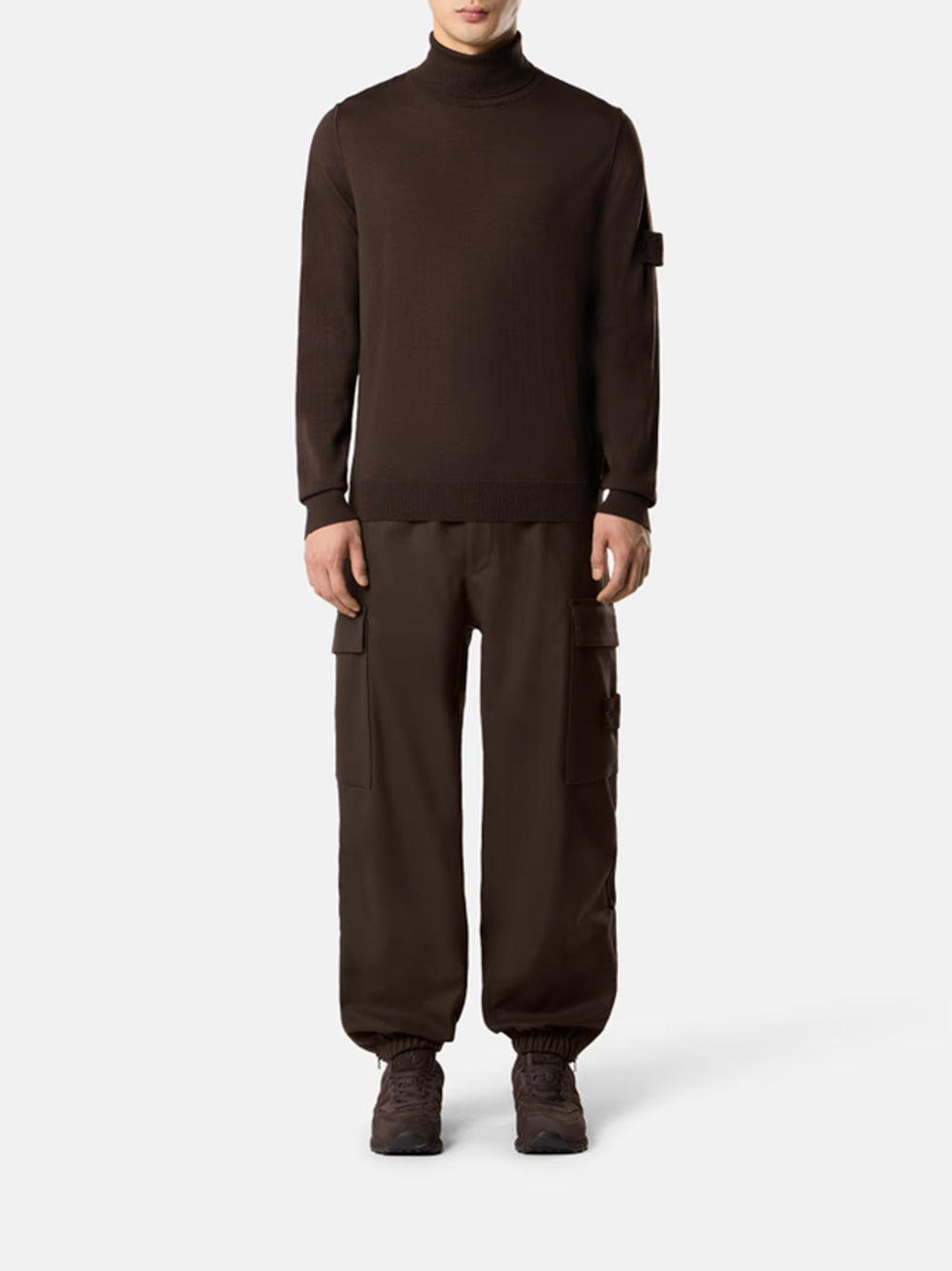 STONE ISLAND-WOOL NYLON FLANNEL STONE ISLAND GHOST-