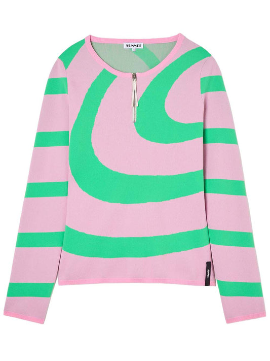 SUNNEI-FITTED TOP W ZIP SPIRAL-