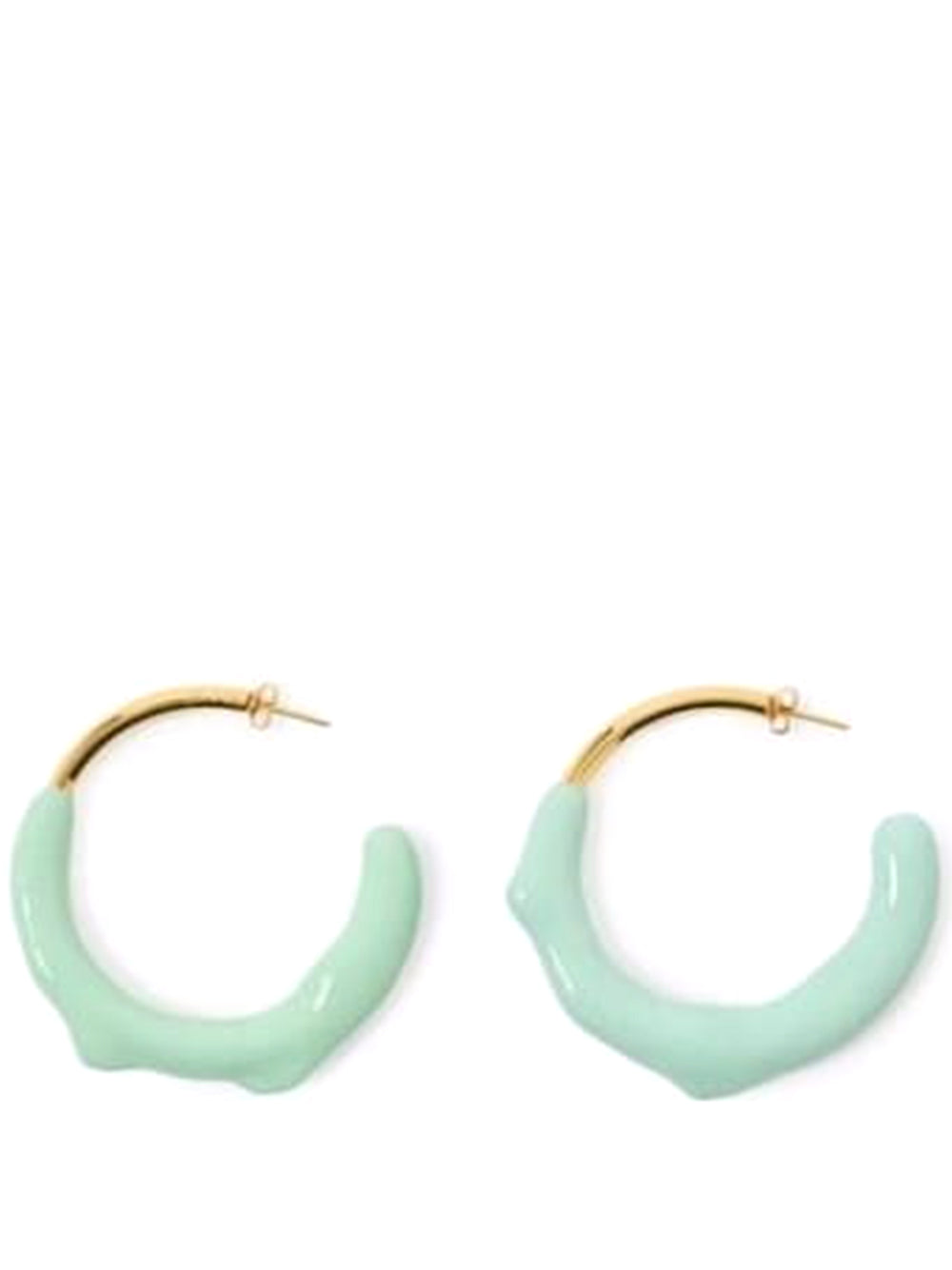 SUNNEI-RUBBERIZED HOOP EARRINGS-