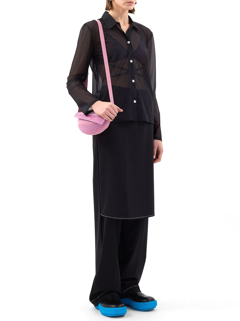 SUNNEI-SHEER TULLE SHIRT-