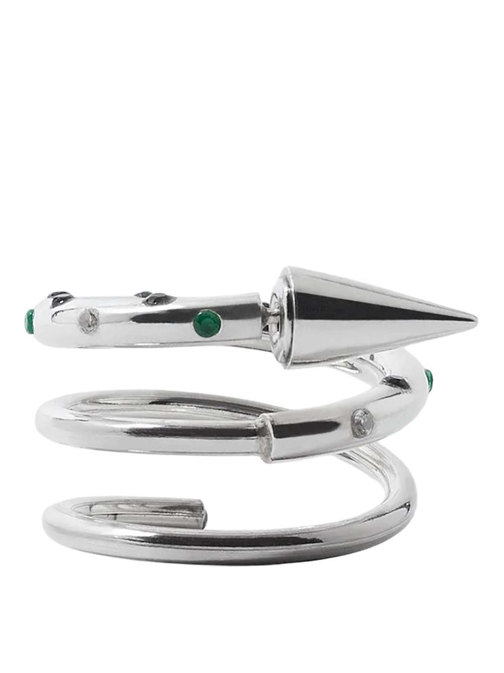 SUNNEI-SPIRAL EAR-RING MEDIUM STONES-