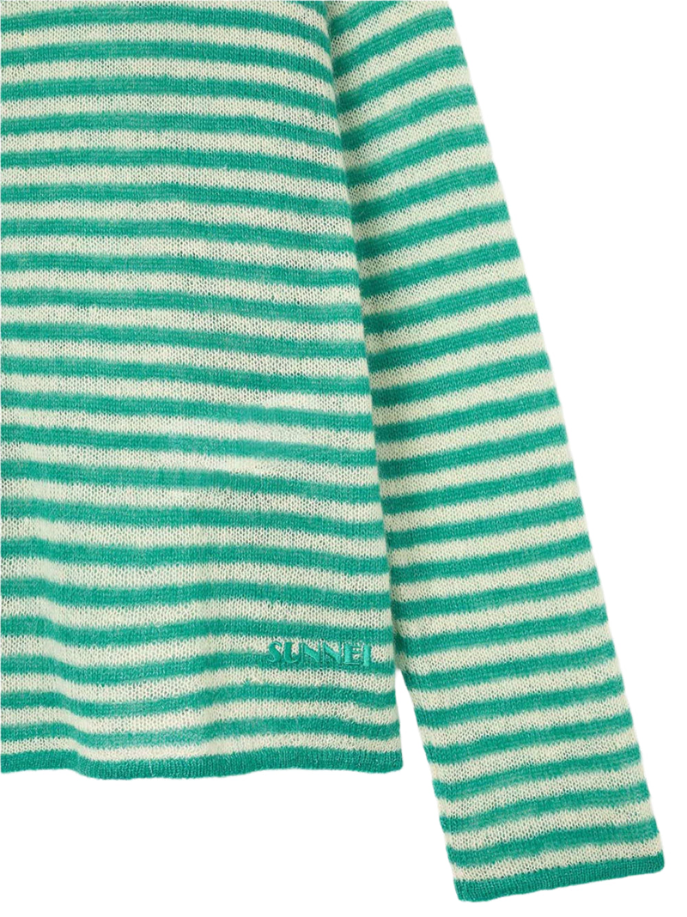 SUNNEI-STRIPED MOHAIR CARDIGAN-