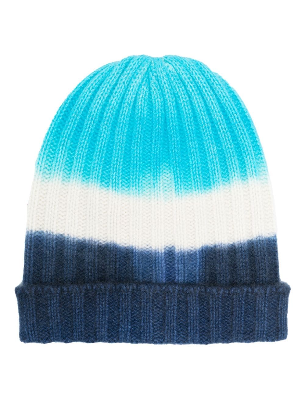 THE ELDER STATESMAN-dip ranger beanie-230272 IVORY W/ MARINA/NAVY