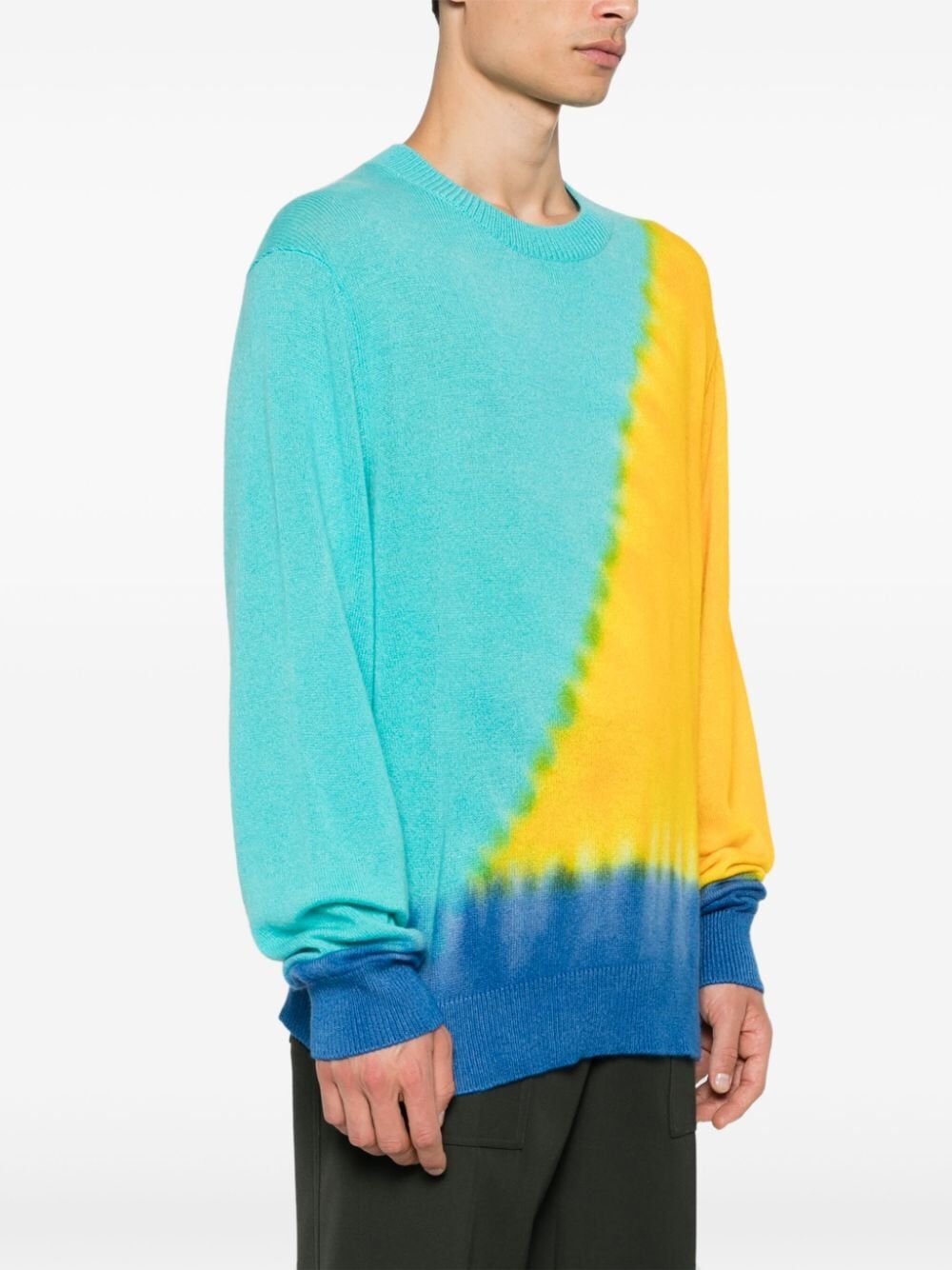 THE ELDER STATESMAN-GRADIENT CREWNECK SWEATER-